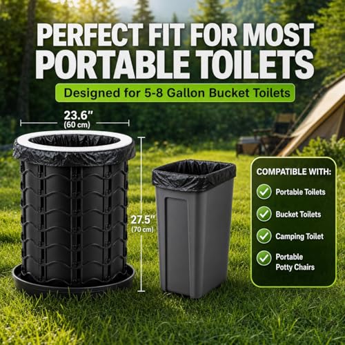 Portable Toilet Bags, 100 Pack Biodegradable Camping - Image 6