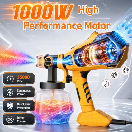Electric Paint Sprayer for House & Furniture, 1000W HVLP | Home Repair - Image 3