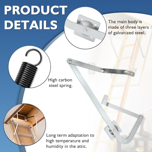 Premium 55-2 Attic Ladder Hinge Arms with Springs | - Image 5