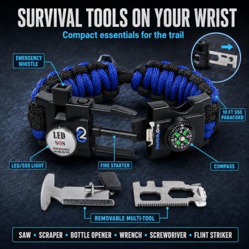 Nexfinity One Paracord Bracelet Set of 2-6-in-1 Survival - Image 4