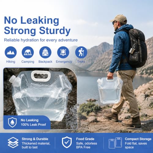 12 Pack 2.6 Gallon Water Storage Containers, Foldbale - Image 7