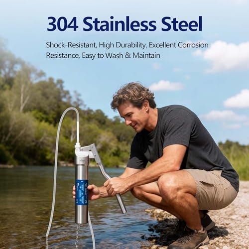 Membrane Solutions P1 Stainless Steel Hand Pump Water Filter - Image 6
