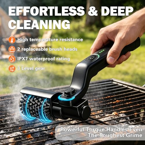 Electric Grill Brush, Rechargeable Cordless BBQ Cleaning Brush - Image 7