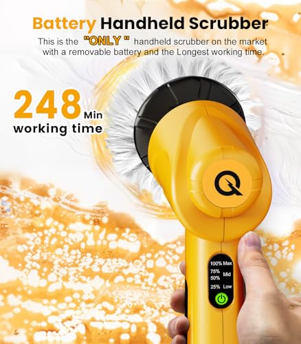 Electric Spin Scrubber Q4, 5000mAh Large Battery - Image 3
