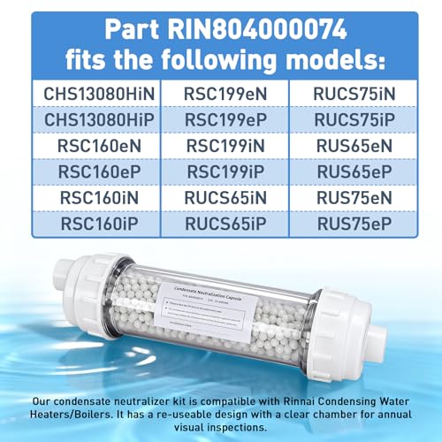 Condensate Neutralizer Kit Compatible with Rinnai, Replacement - Image 8
