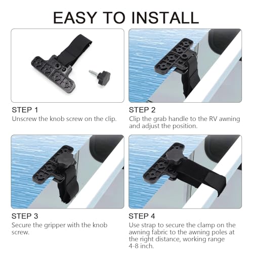 RV Awning Clamps 6-1/4'' RV Awning de-Flapper for Fasten - Image 5