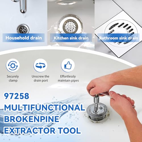 97258 Tub Drain Removal Tool, 3/8" Drive Extractor for Bathtub - Image 5