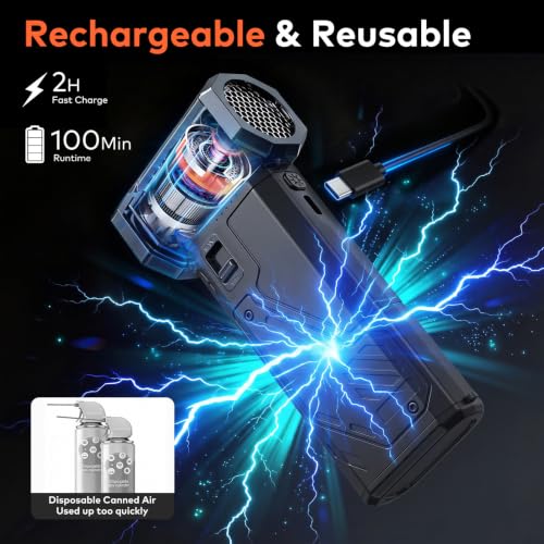 Electric Compressed Air Duster Rechargeable, 130,000RPM, 8000mAh - Image 7