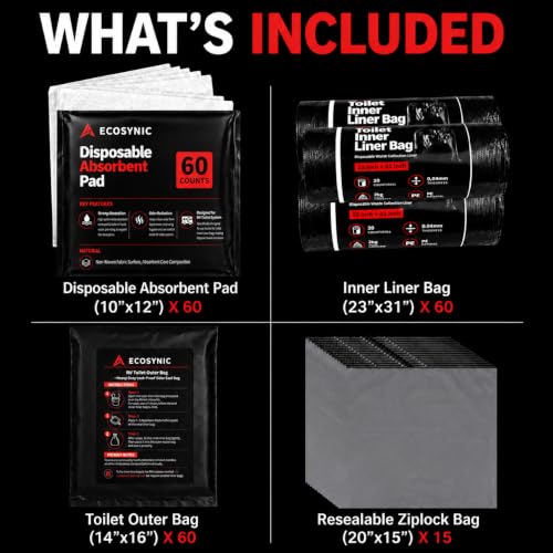 Toilet Waste Bags Kit with Triple-Protection, Leak-Proof & - Image 3
