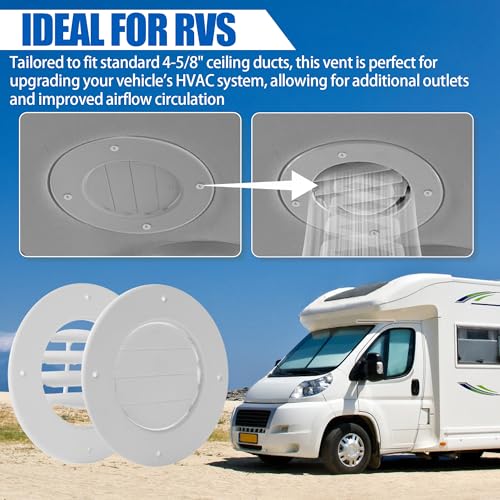 Calvana (5-Pack) 6.5" RV Ceiling Vent Covers for Inside Camper - Image 4