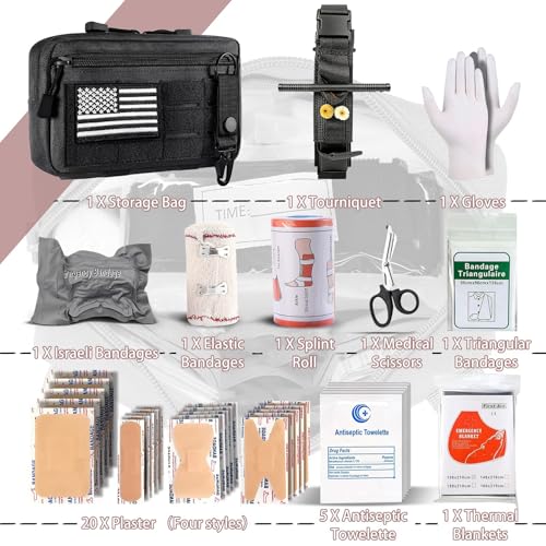 IFAK Trauma Kit with Tourniquet, 4-Inch Israeli Bandage - Image 4