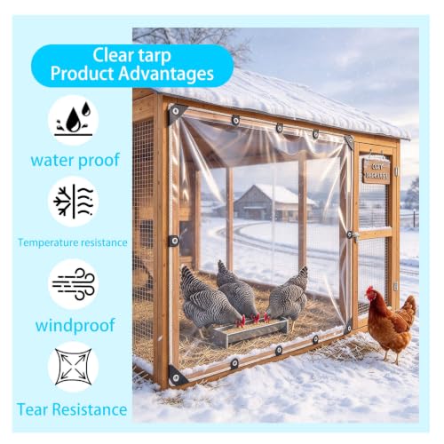 Clear Tarps 7x14ft 14Mil Heavy Duty Waterproof Cover - Image 3