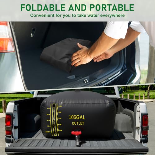 400L/106 Gal Water Bladder Tank with Water Level Indicator - Image 7