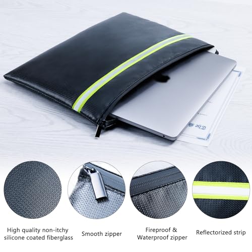Fireproof Document Bag – 3 Pack (15" x 11", 13" x 9.7" - Image 7