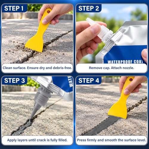 Concrete Crack Filler, Self Leveling Waterproof Cement Sealant - Image 5