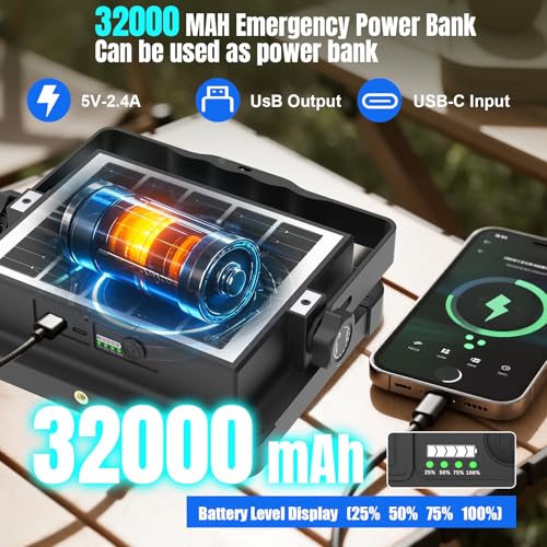 400W Solar LED Work Light32000MAhPortable Rechargeable - Image 5
