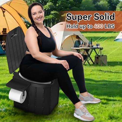Portable Camping Toilet Upgraded Soft Camp Toilet Seat - Image 5