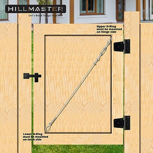 HILLMASTER Durable Anti-Sag Gate Kits for Wooden Fence | Home Repair - Image 3