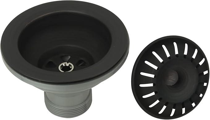 Akicon Kitchen Sink Stopper Replacement for 3-1/2 Inch Standard Strainer Drain, Solid Brass with Post Styled Basket