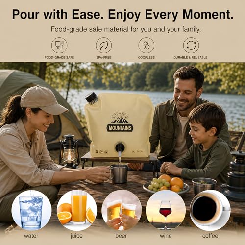 Collapsible Water Container Portable Water Jug with Spigot - Image 5