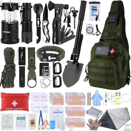 Survival Kit, 250pcs Survival Tools Tactical Gear and Trauma Bag - Image 2