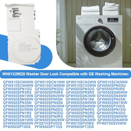 WH01X29528 Washer Door Lock Compatible with GE Front Load - Image 5