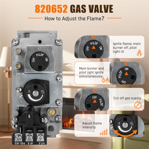 0820652 Natural Gas Fireplace Valve, Compatible with Sit-820 Nova - Image 4