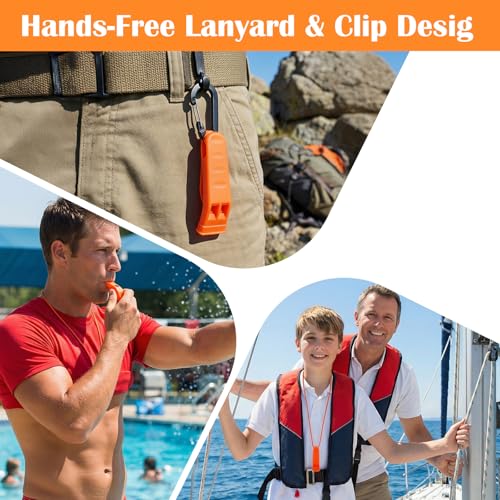 60 Pack Emergency Whistles with Lanyard | 120dB Loud - Image 6