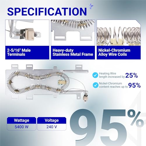 BlueStars 8544771 WP8544771 Dryer Heating Element Kit - Image 4