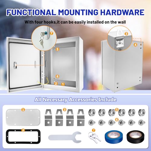 Outdoor Electrical Box 16x12x6 NEMA 4X IP66 Waterproof Junction - Image 6