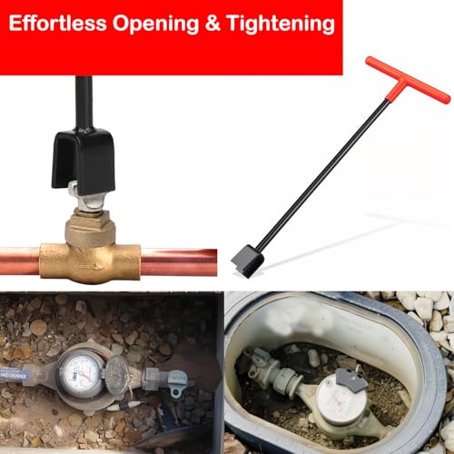 17" Water Meter Key & Water Shut-Off Tool with 4-Way Utility Key - Image 5
