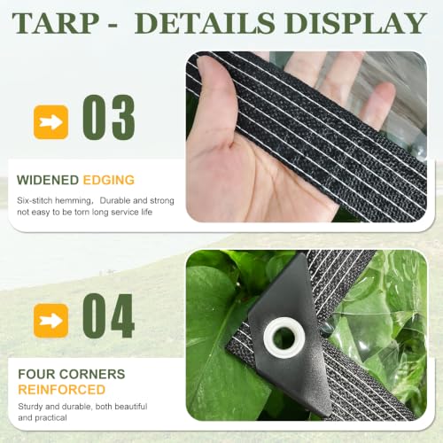 Clear Tarp with Grommets 4x6ft Clear Tarps Heavy Duty Waterproof - Image 6