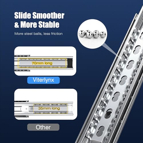 Thickened 200Lbs Soft Close Heavy Duty Drawer Slides 1 - Image 6
