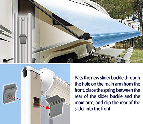 RV Trailer Camper A&E Awning Slider Catch Kit 830472P002 - Image 7