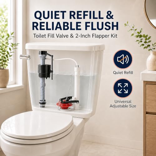 Toilet Tank Replacement Kit with 2-Inch Flapper | Bathroom Essentials - Image 8