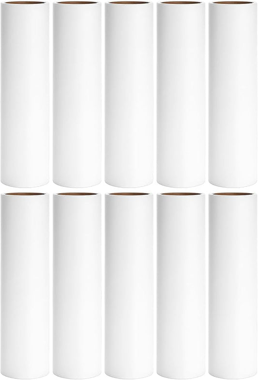 Floor Lint Roller Refills 9.45 inch Pet Hair Sticky Roller Refills for 9.4 inch to 9.5 inch Large Lint Rollers, Great Value Bulk Pack of 10 Rolls Extra Sticky 600 Sheets Total