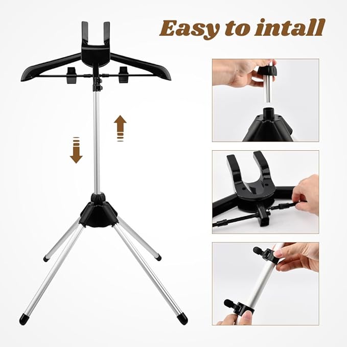 Portable Garment Steamer Hanger with Adjustable Rack, Mini Gray Ironing Board & Ironing Accessories, Handheld Steaming Rack for Clothes - Perfect for Travel & Home Use