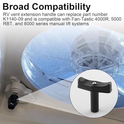 K1140-09 Manual Lift Knob Kit, Roof Vent Lift Arm Knob - Image 4