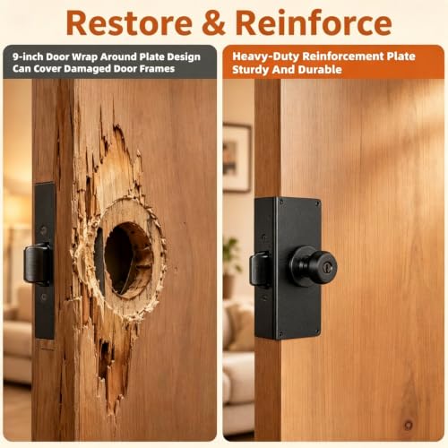 U9476 Strike Plate & U9585 Door Reinforcement Plate For 1‑3/8" - Image 4