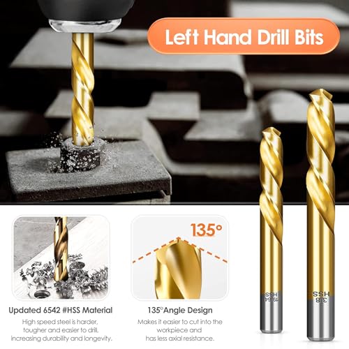 14Pcs Screw Extractor Set and Left Hand Drill Bits Set - Image 5