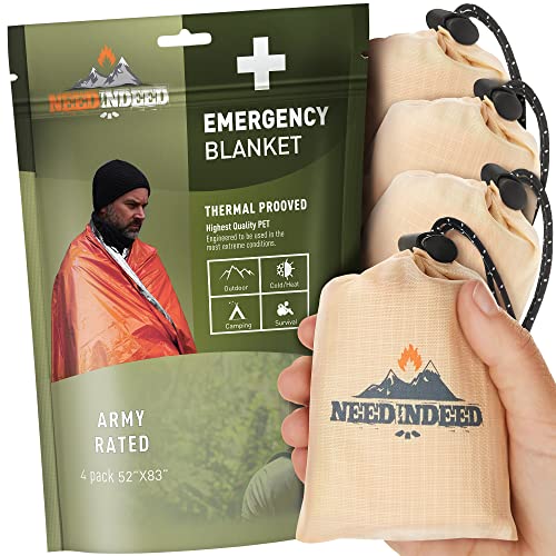 4-Pack Emergency Space Blankets, 83x52 inches - Image 2
