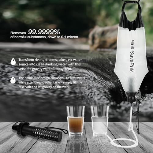Gravity Water Filter Straw 3L, Camping Water Filtration - Image 5