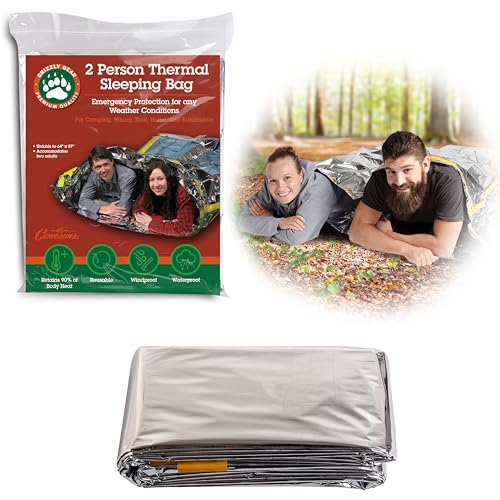 Emergency Thermal Mylar 2 Person Sleeping Bag, 1 PK Ultra Compact - Image 2