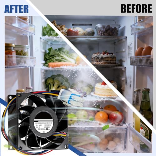WR60X26866 Refrigerator Evaporator Fan Motor for GE, 7-Blade - Image 6