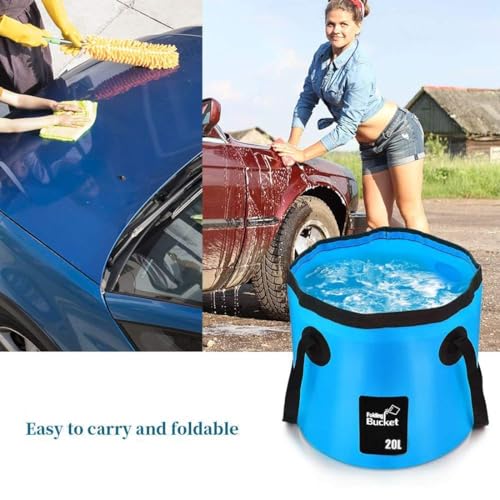 Collapsible Bucket for Camping, Folding Car Wash Bucket - Image 6