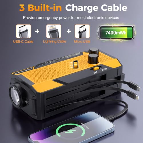 RunningSnail Hand Crank Emergency Radio with 3 | Phone & Computer - Image 3