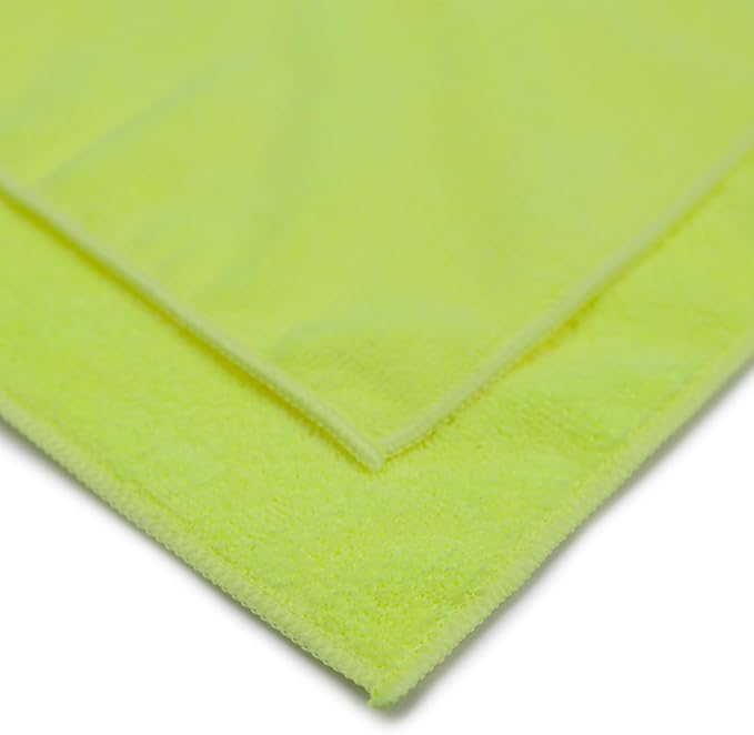Maxshine Universal 50-Pack 16”x16” 380GSM Microfiber Cleaning Towels – Lint-Free & Ultra-Absorbent Car Detailing Towels – Scratch-Safe Multipurpose Cleaning Cloths for Garage & Home (Yellow)