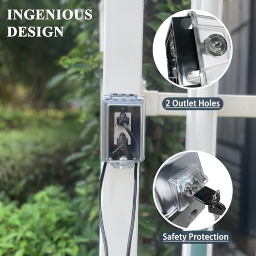 Universal Weatherproof Electrical Outlet Cover with Lock, Baby - Image 7