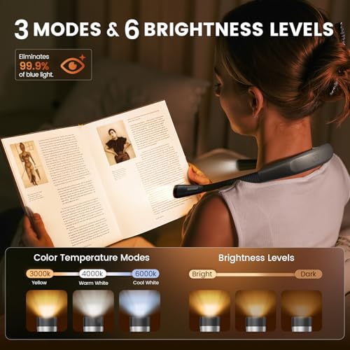Glocusent Reading Light,Bendable Neck Light - Image 3