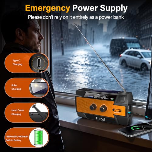 Emergency Radio with Motion Sensor Alarm, NOAA Weather Radio - Image 7